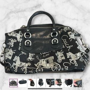 Coach  Ashley Horse Carriage Satchel. See pictures for used condition.